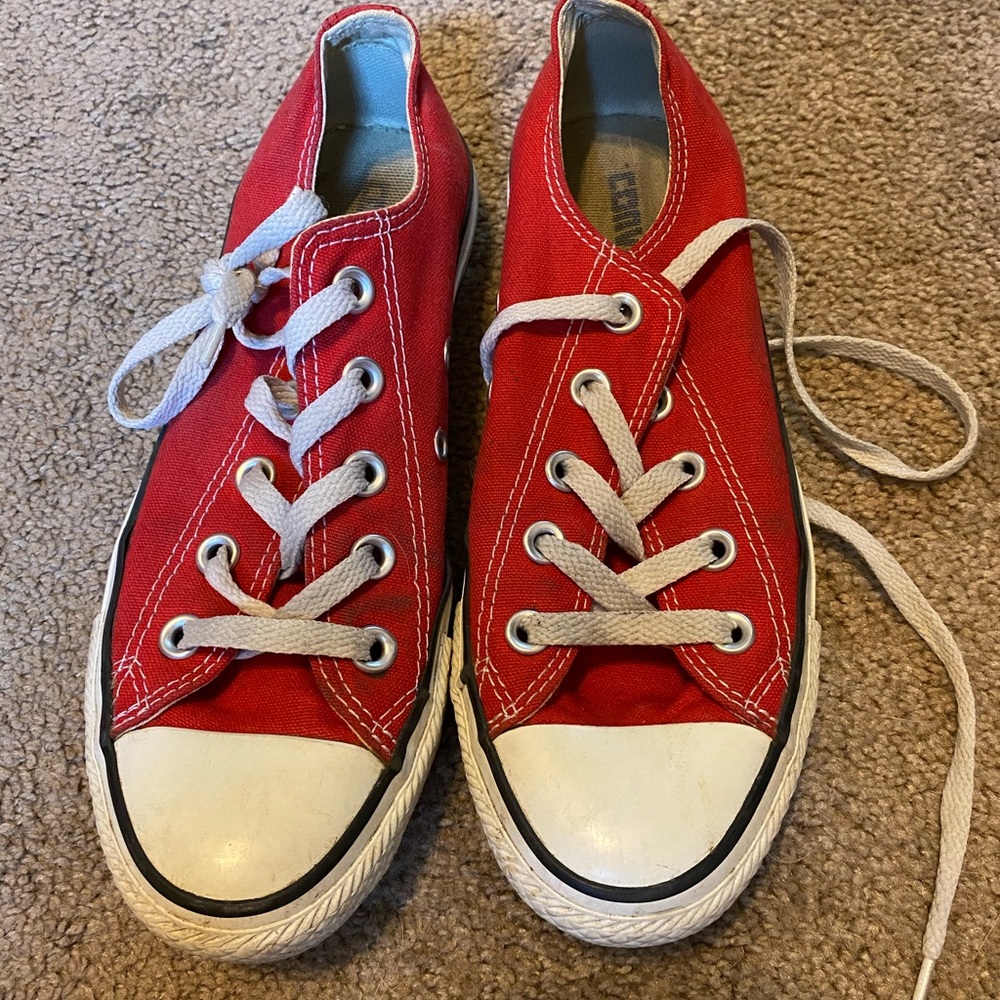 Red Converse. Size 6. Only worn a few times.